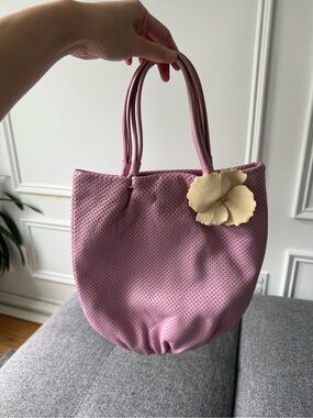 Furla Genuine Leather Mini Pink Vacation Bag